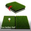 Foldable Golf Hitting Mat Tee Hole Dual Turf Layered Base Practice Tool