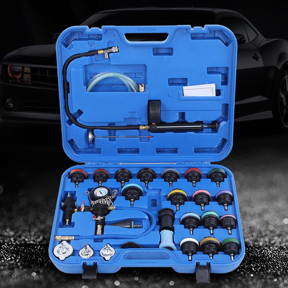 28 st Universell Bil Vattentank Läckagetestare Kylsystem Detektor Verktygssats