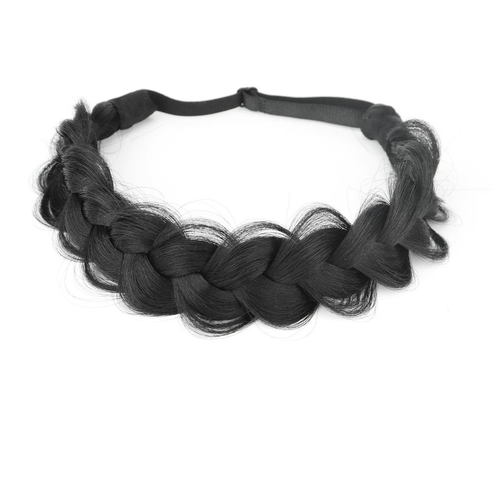 Adjustable Braided Hair Headband Golden/Brown/Black Handmade Hair Band  Women