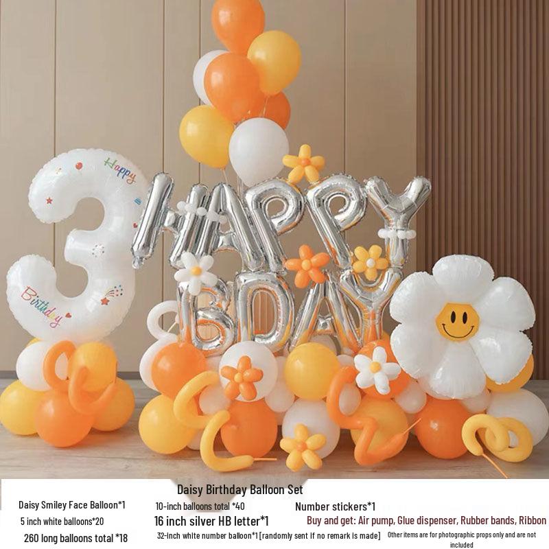 Narozeninová balónová stěna pro princeznu v korejském stylu pro chlapeckou a dívčí párty