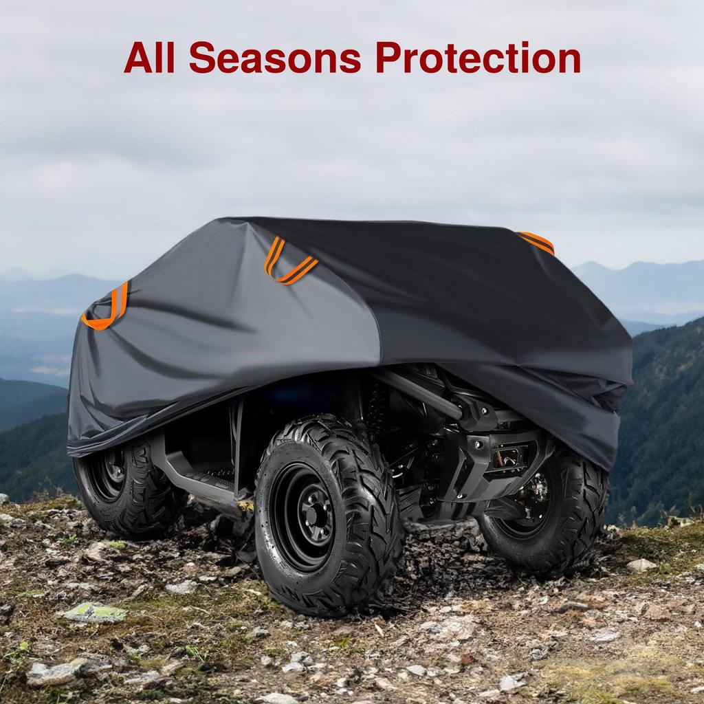 Waterproof UV Protective ATV Cover for Outdoor Use - Black Dustproof Beach Buggy Cover