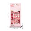 24PCS Kids Christmas Fake Nails Press On Full Cover Stick On False Nail Tips *