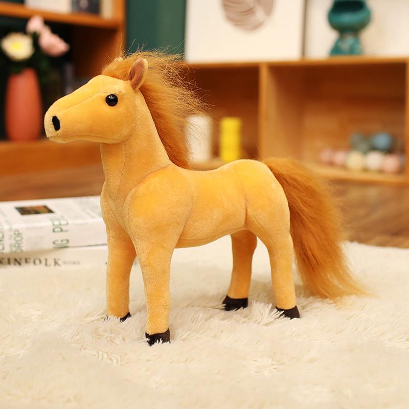 Creative Cute Imitation Horse Plush Toy Doll Pony Doll  Gift Animals  High-quality Material Birthday Christmas Gifts Home Decor