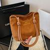 Succinct Suede Handbag Adjustable Straps Multicolor Crossbody Bag Rope Buckle Design Shoulder Bags for Work