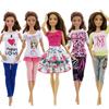 10 Sets Puppenoutfits für Ken für 30cm Puppen Puppenzubehör Hose T-Shirt Shorts 1/6 30cm Puppenhaus Spielset Mädchenspielzeug