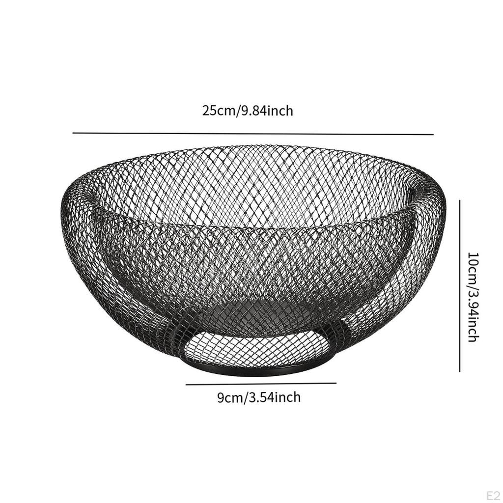 Metal Mesh Fruit Bowl Basket for Kitchen Counter Multipurpose Vegetable Holder Decorative
