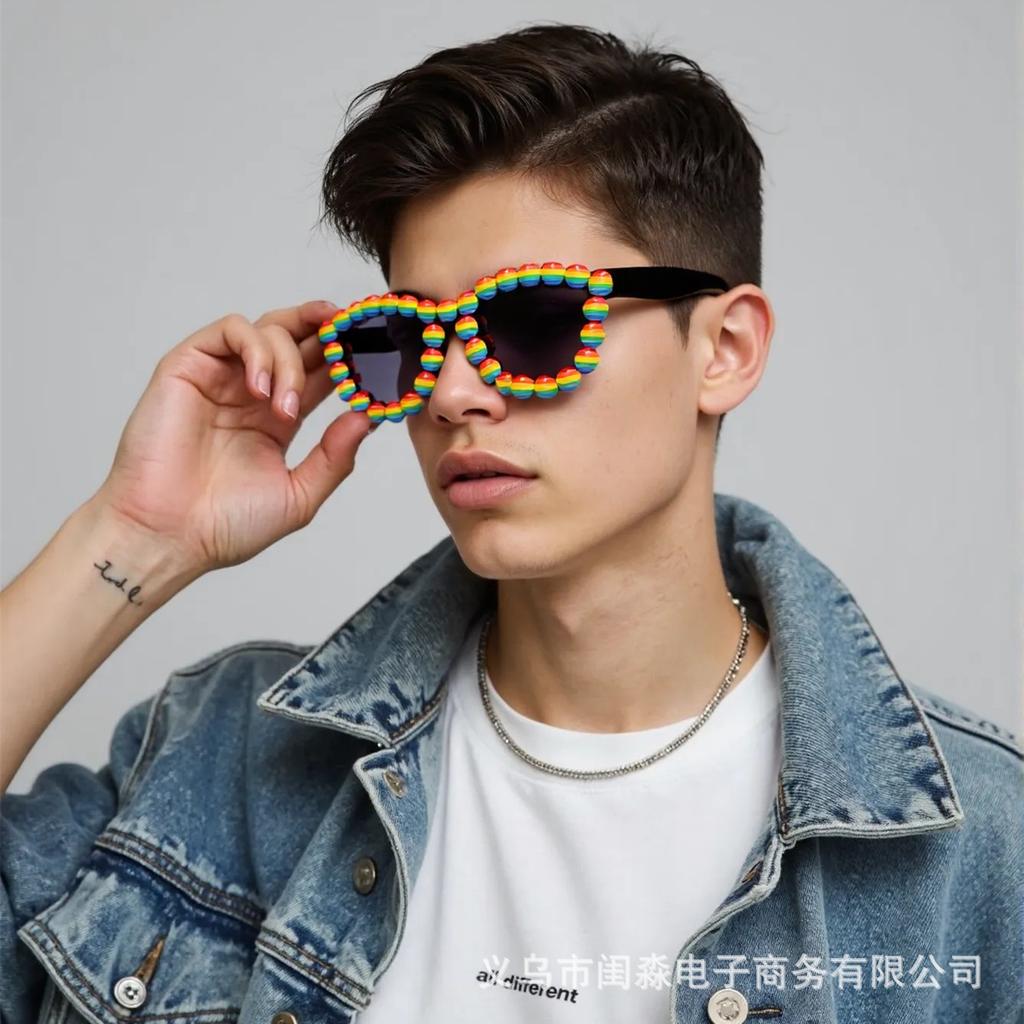 Candy Color Male And Female King Bar Party Decoration Glasses Thai Bangkok Songkran Festival Sunglasses Exaggerated
