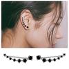 Black Awn Kolczyki zaręczynowe z biżuterią dla kobiet Boucles D'oreilles