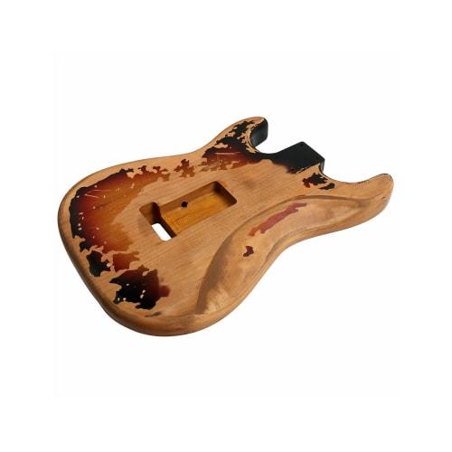 Sunsmile Relic Elektrisk Gitar Kropp ST Stil Nitro Topp Alder Tre DIY Gitar Kropp HSH Relic 3-Tone Sunburst.
