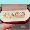 Elegant Rose Gold Heart Design Fashion Jewelry For Womens Office Accessories