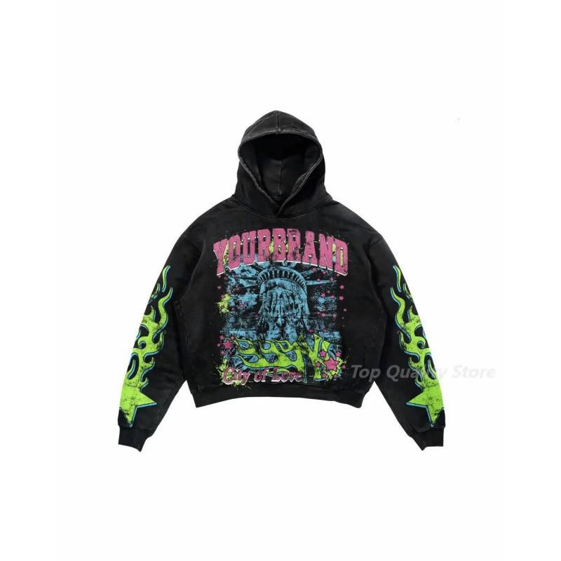 Mens Casual Hooded Sweatshirt 3D Skull Print Loose Fit Long Sleeve Winter Top Teens