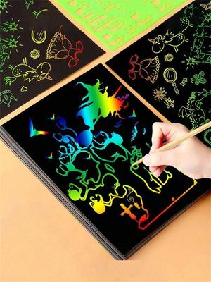 10/20 Stück Lustige Graffiti Kratzpapier, 21,0 x 29,7 cm(8,27 x 11,69 Zoll), Bastelartikel, Geburtstagsgeschenk, Kratzbild