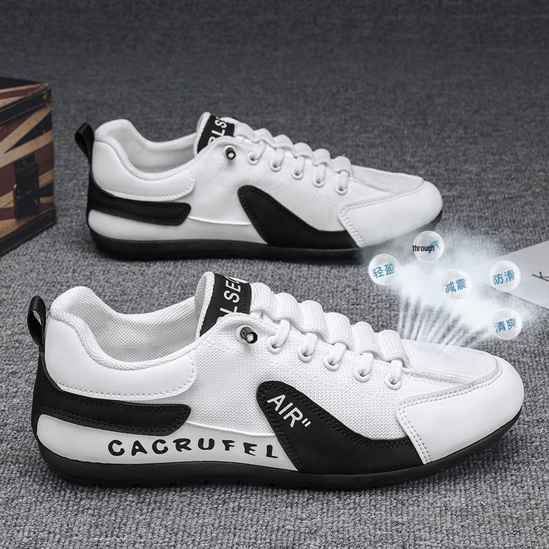 

Мужские летние лоферы слипоны в корейском стиле, дышащие: Универсальные низкие сетчатые повседневные кроссовки. 38