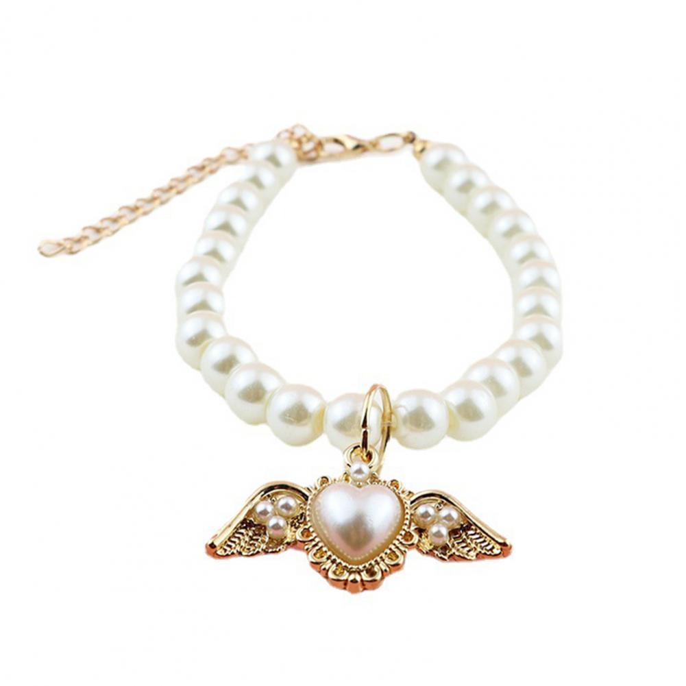 Кошачий ошейник Подвеска для питомца Бусины для питомца Собачья подвеска Ожерелье Нарядная подвеска для питомца Ожерелье Свадебное ожерелье для собаки Ожерелье принцессы Аксессуары