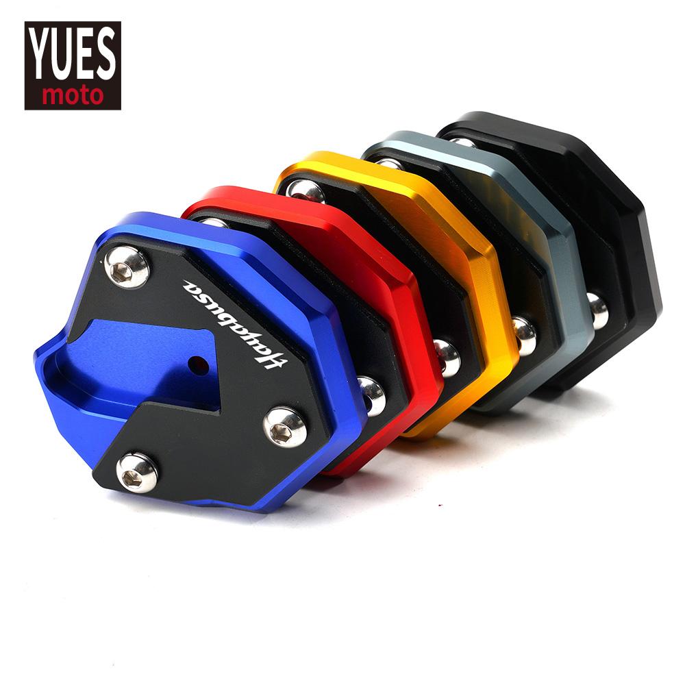 Motorcycle Accessories CNC Kickstand Side Stand Enlarge Extension For SUZUKI HAYABUSA GSX1300R GSX R 1300 2007-