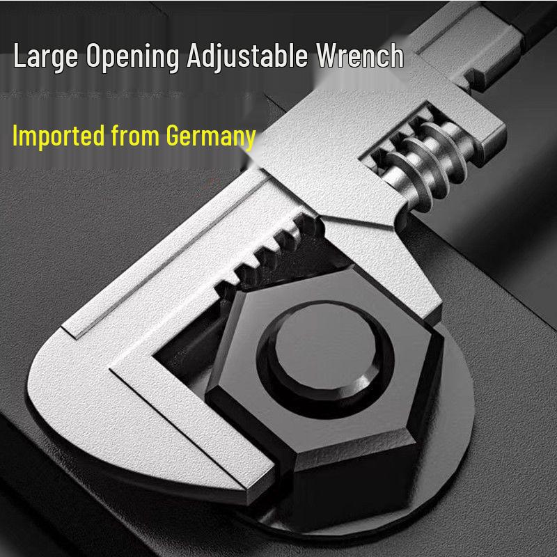 Large F-Type Adjustable Multi-Function Wrench, Right Angle Pipe Wrench, Chrome Vanadium Steel
