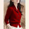 Spring Autumn Fashion Jacket Long Sleeved Knitted Autumn And Winter Cardigan Niche Loose Fitting Sweater For Women Blazer