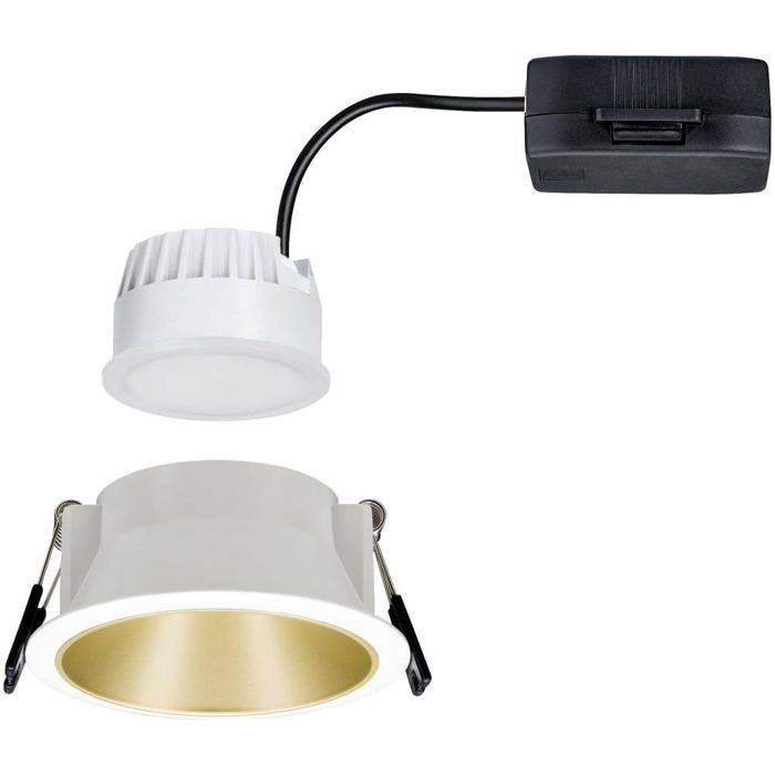 Paulmann 93405 cole coin luminaire à led encastrable led 6 w blanc, or