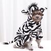 Zebra Cat Transformation Pet Dog Cat Autumn and Winter Flannel Four-legged Clothing Wholesale Small Medium and Large Dog Supplies