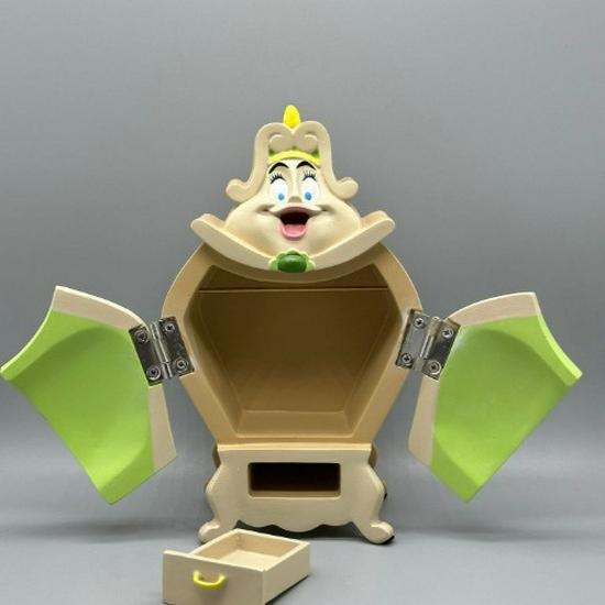 Beauty and the Beast Collection: Lumiere Candelabra & Cogsworth Pendulum Resin Table Clocks