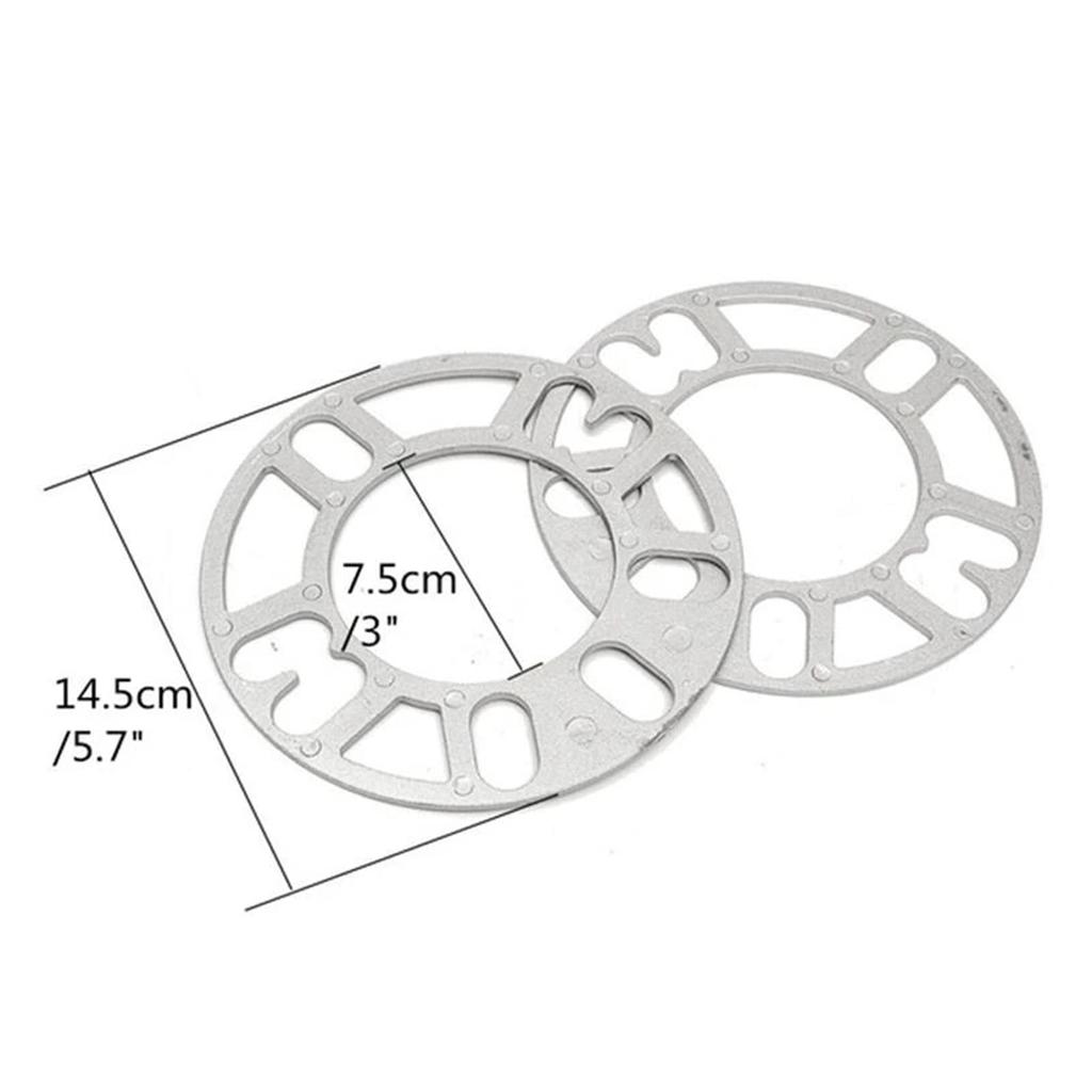 Wheel Spacer with Hub, Wide Tread Spacer, 0.4 inch (10 mm), 4 Hole 5