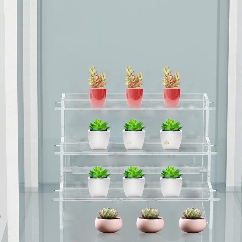 Acrylic Clear Display Stand Perfumes Organizer Acrylic Shelves Cupcake Shelf for Figures Food Desserts Holder Stand