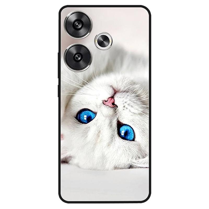 For Xiaomi Poco M6 4G Case Shockproof Soft Silicone TPU Bumper for Poco M6 4G Cover PocoM6 4G 2024 Lovely Luxury Cartoon Fundas