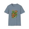 Unisex Softstyle T-Shirt Gingerbread Robots Tree Funny Whimsical Christmas