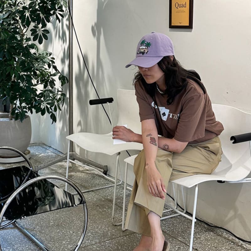 

andseeyou JCP0010-car embroidery ball cap / light purple light purple