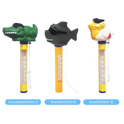 Schwimmendes Poolthermometer Cartoon Tierform Wassertemperaturthermometer mit Schnur für Außen Innen Schwimmen