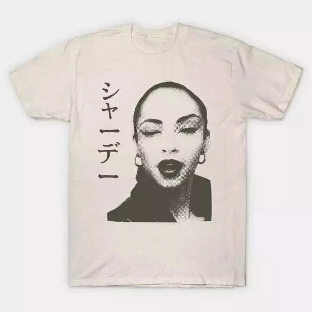 

American Men s Sade Japan Tour White Cotton T-Shirt Unisex Summer New Men s and Women s Retro Fashion Top 4XL