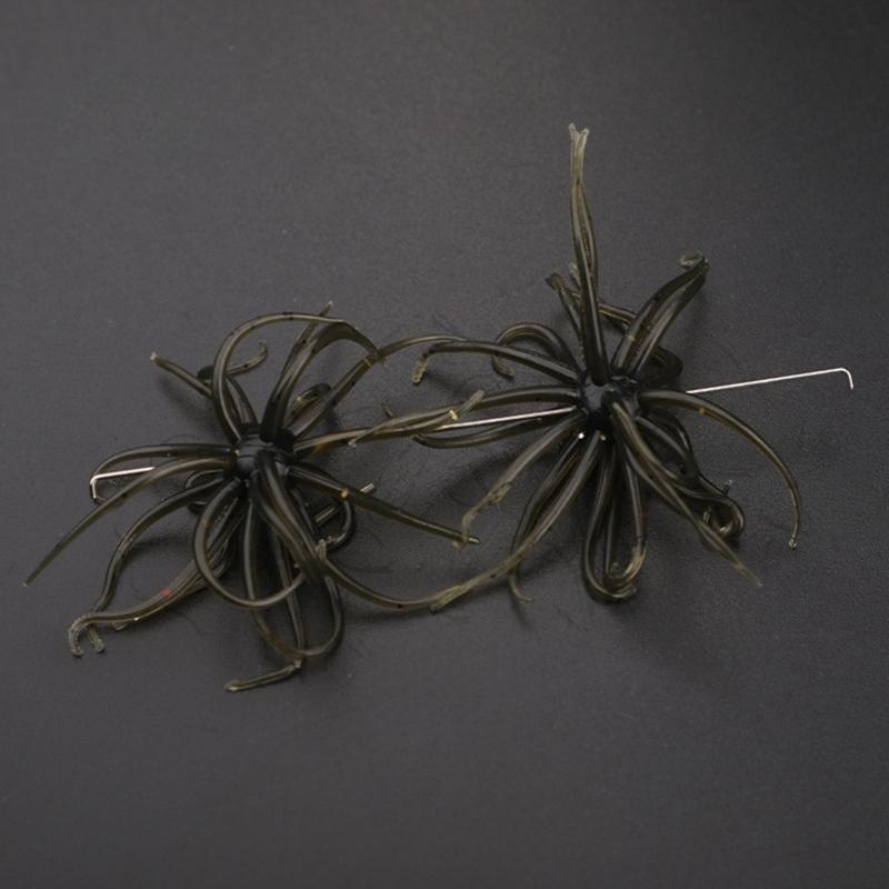 2Pcs Soft Fishing Lures with Urchin Shape, Simulation Fishing Stuff Urchin Baits Artificial Slow Floating Swimming Lures
