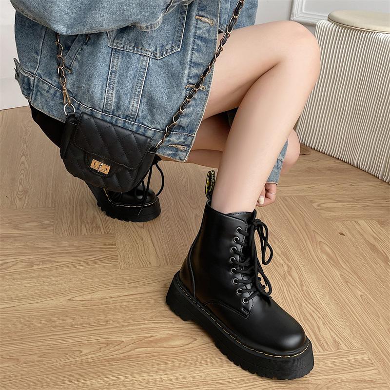 Platform Martin boots 2025 new spring and autumn single boots British style. Women's Martin boots