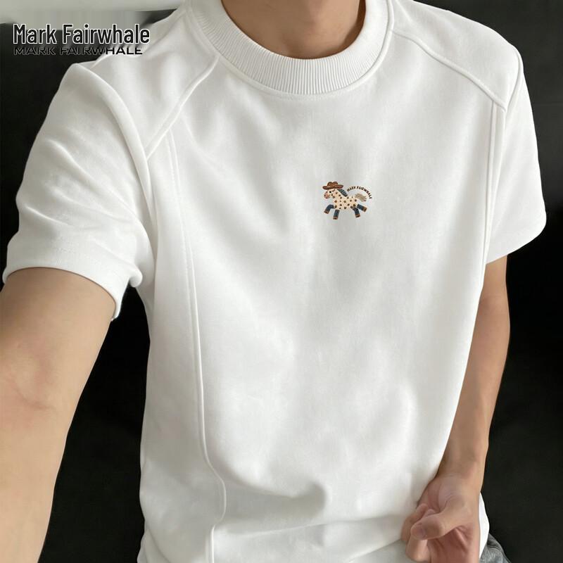 Mark Fairwhale Men s Deconstructed Heavyweight Short Sleeve T-Shirt 3XL средний белый