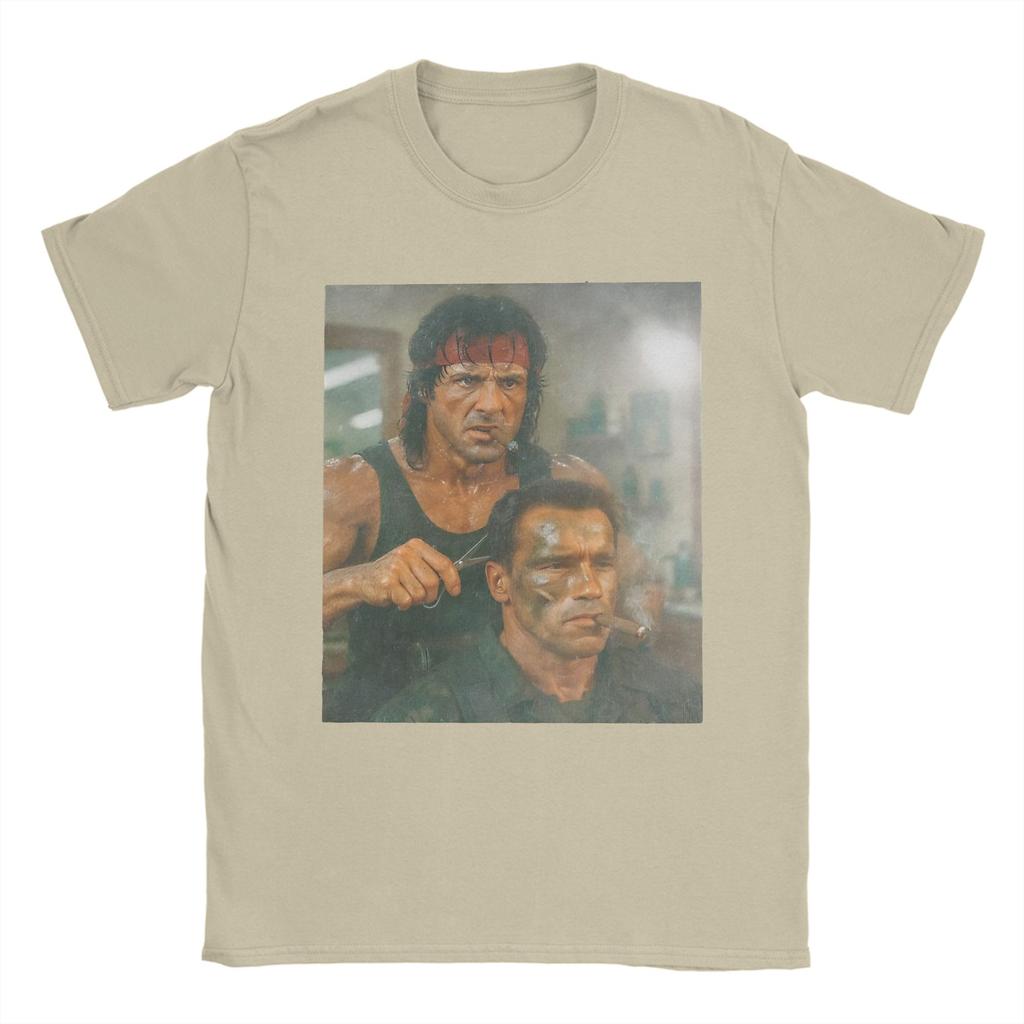 Predator BarberJohn Rambos Cotton TShirt For Adult Summer TShirts Comfortable Hippie Tee Shirt Oversized Hot Sale Clothing