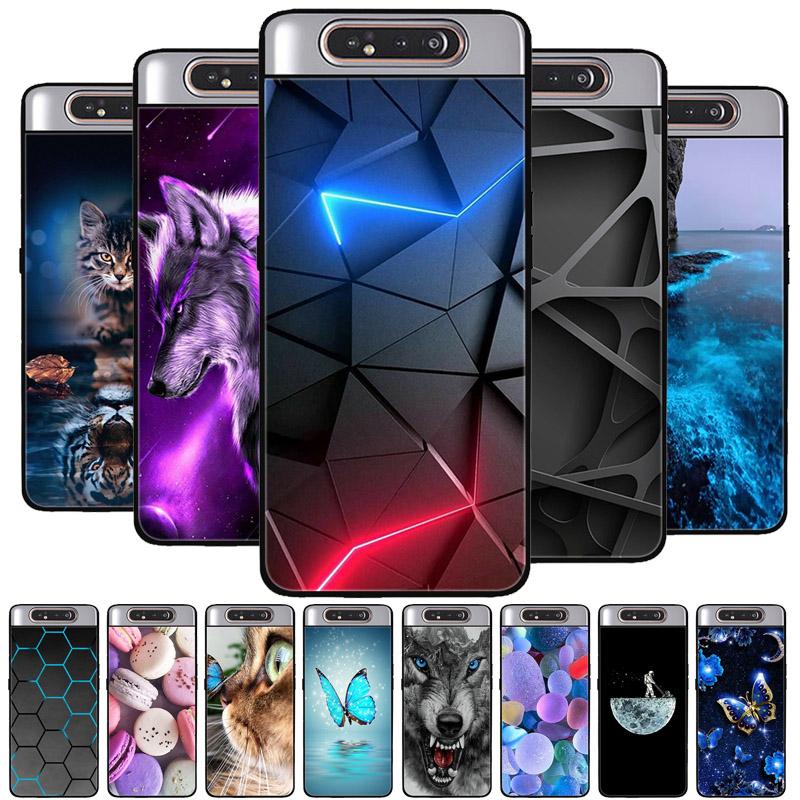 Per Samsung A80 Custodia Cover Posteriore in Silicone Custodia per Telefono Per Samsung Galaxy A80 Custodie per Galaxy A 80 A805F A805 Paraurti Morbido Funda