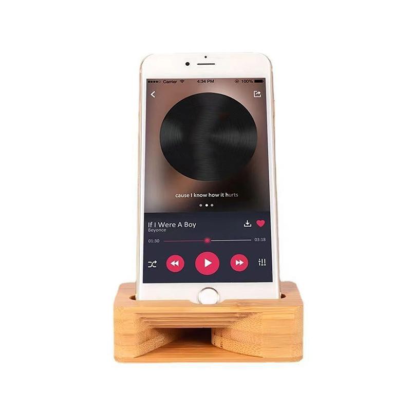 Telefonhalter Ständer Verstärker Zelle Lautsprecher Holz Schreibtisch Holz Bambus Sound Mobile Halterung Desktop Tablet Auto Dusche Handy Dock