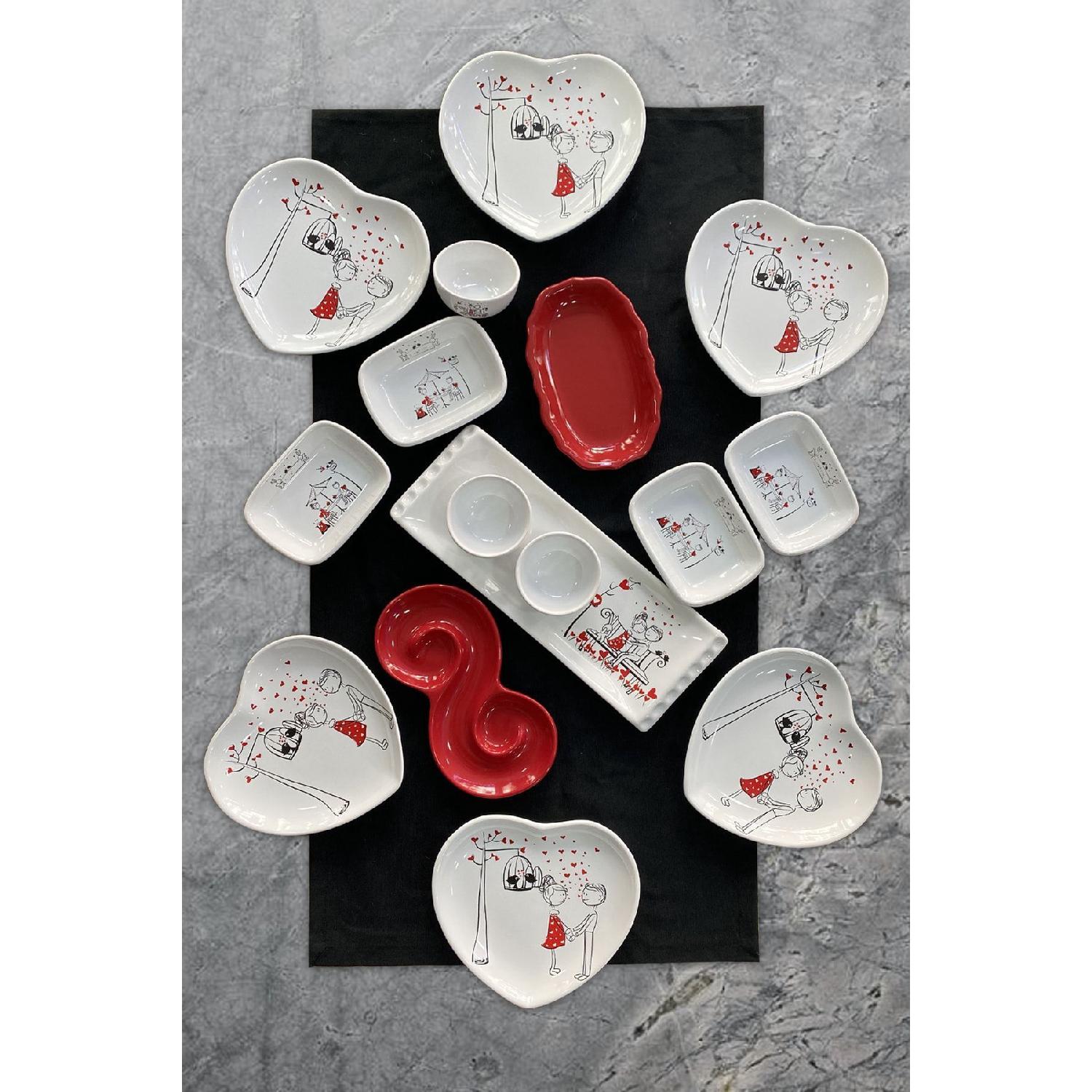 

Набор для завтрака «Сказочное сердце», 16 предметов, на 6 человек белый