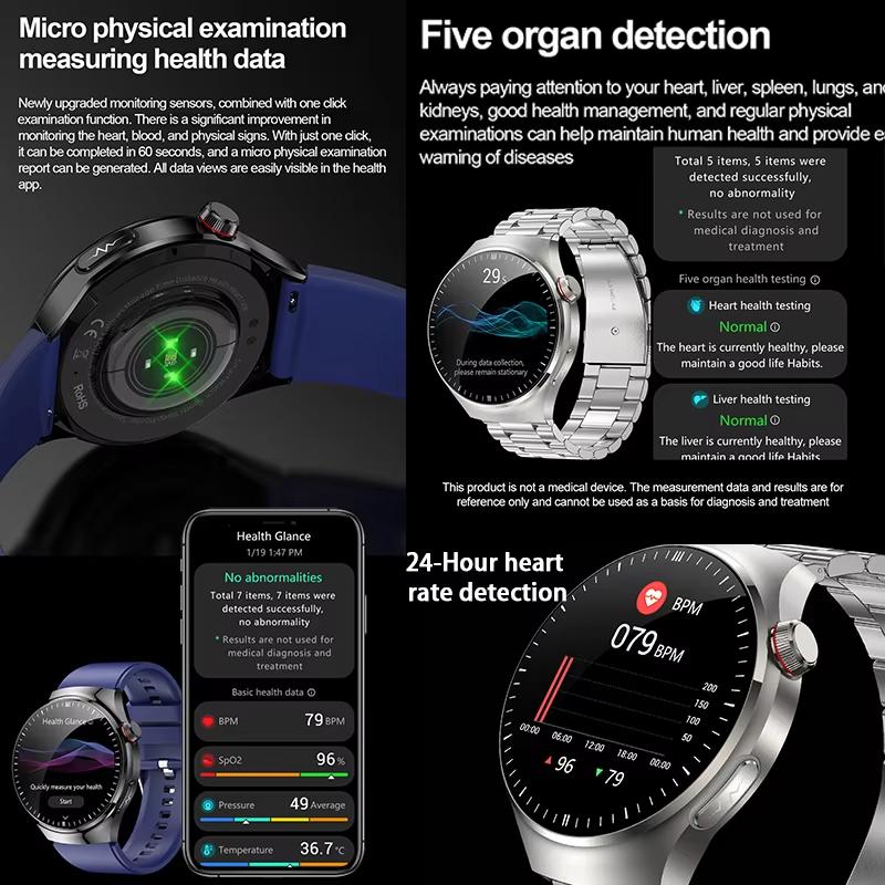 2025 Nuovo Orologio Smart Grado Infermieristico Sanitario Uomo Tracker Lipidi nel Sangue Acido Urico ECG+PPG Orologio Chiamata Bluetooth Smartwatch Per Xiaomi
