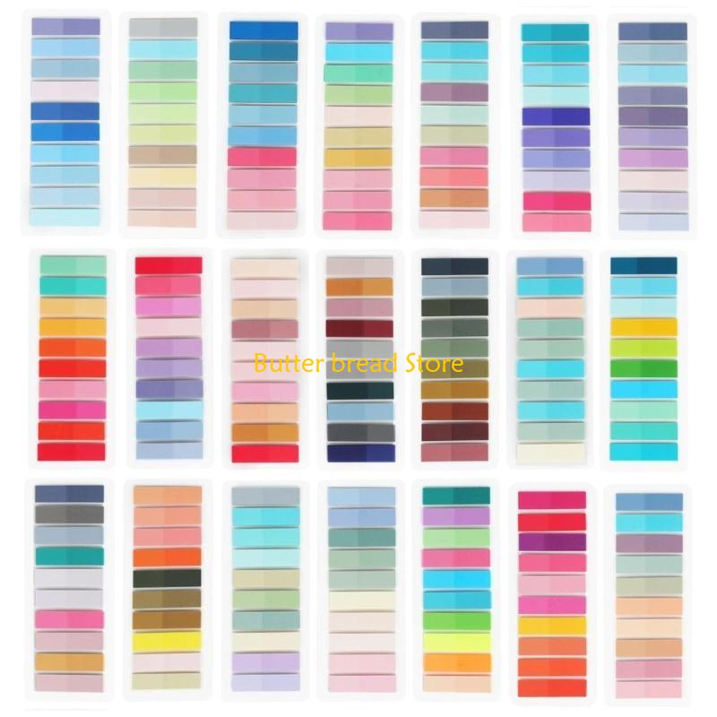 W89C 2000-4200 st Färgade Registeretiketter med Hålslagare Linjal Självhäftande Registerflikar