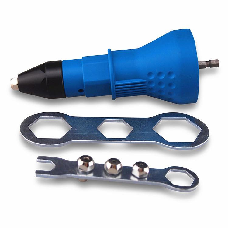 Electric Cordless Keyless Chuck Nut Gun Adaptor Insert Nut Tool for Riveting Drill Cordless Riveting Drill Adapter