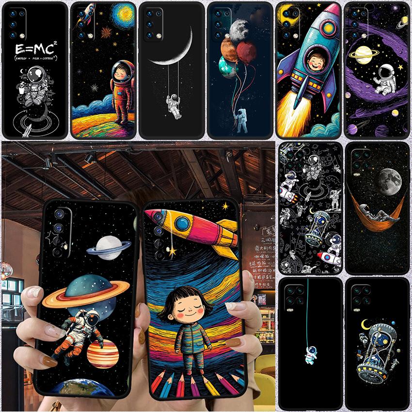 BH42 Space Moon Astronaut New High-End Shell Phone Case for Redmi Note 13 14 Pro+ Plus A3 A3X 13X 13C 13R 14S 14C 14R