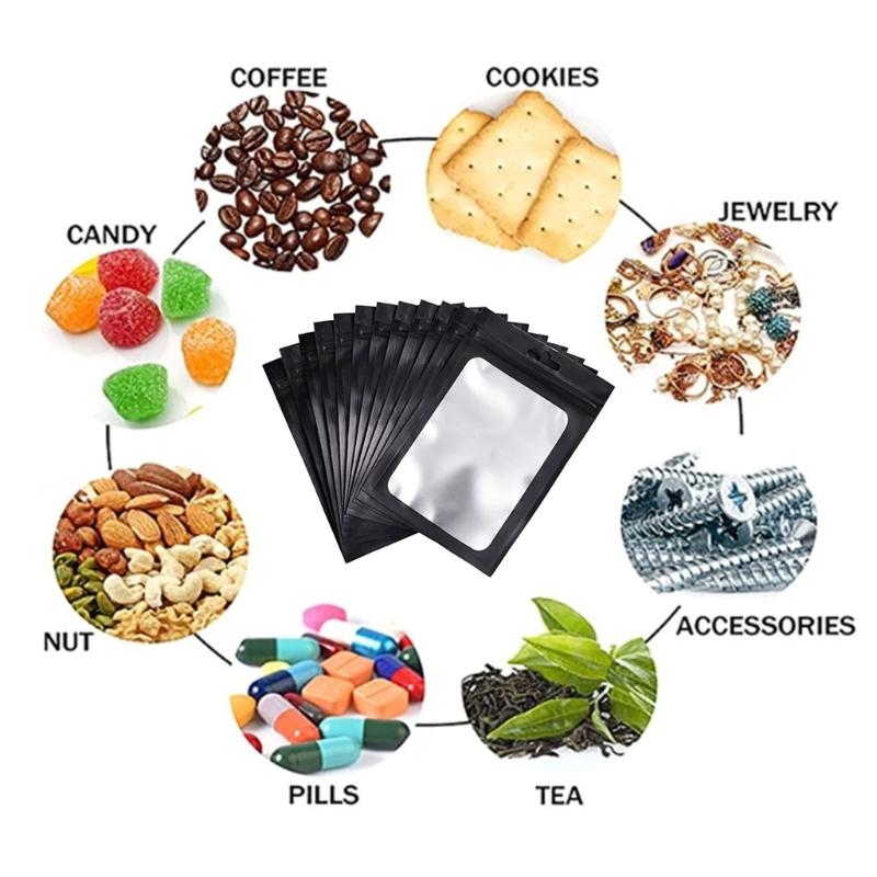 100Pcs Self Adhesive Plastic Storage Bags Self Sealing Bags for Organizing Jewelry Small Item Organization Accessories