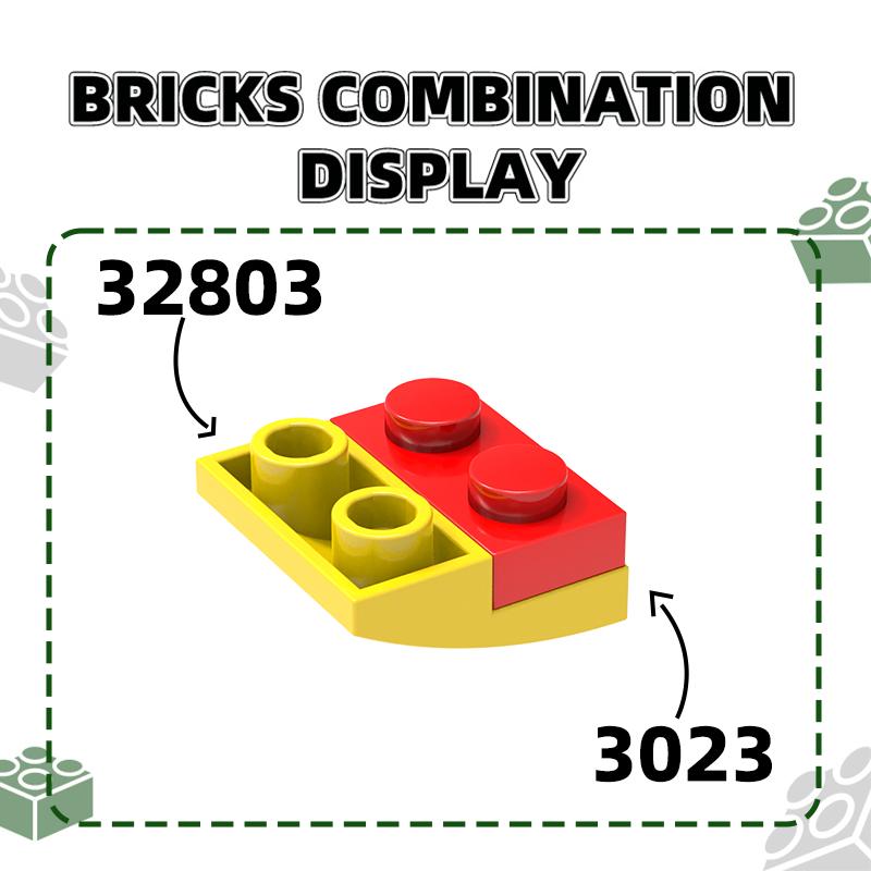 150Pcs/lot 32803 Slope Curved 2x2x2/3 Construction Block Moc Colour Accessories Works With featuring Brick DO IT YOURSELF Children's Toy