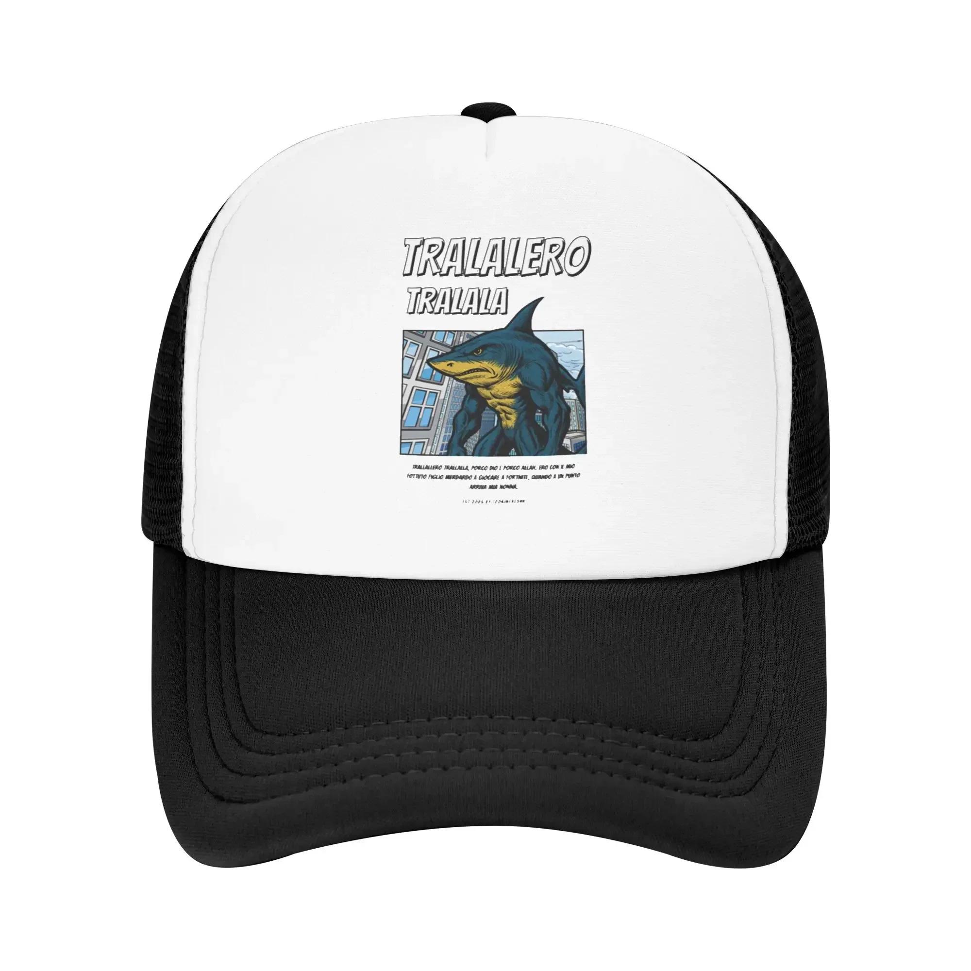 

Tralalero Tralala 90 s Comic Style Italian Brainrot Travel Mesh Baseball Caps For Womens Printing Female Sun Peaked Cap Men Hat One Size