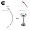 ZS 2Pcs/lot 16G/18G Crystal Lip Labret Piercing G23 Titanium Lip Studs Cartilage Earring Guiding Needle Daith Helix Piecings