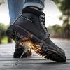 Fashion Men Work Safety Boots Waterproof Leather Boots Indestructible Male Work Shoes Men Winter Boots Safety Shoes Men Steel Toe Shoes