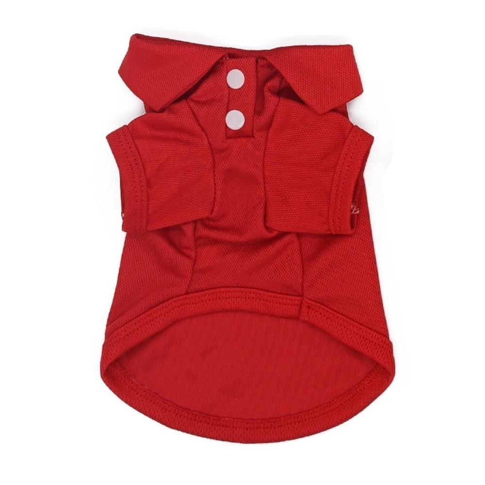 

Fashion Breathable Dog Shirt Solid Color Soft Summer Pet Vest Lightweight Comfortable Pet Two Leg Clothing Casual Wear XS красный
