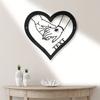 Personalized Metal Heart Wall Art Love Sign for Indoor Outdoor Home Decor