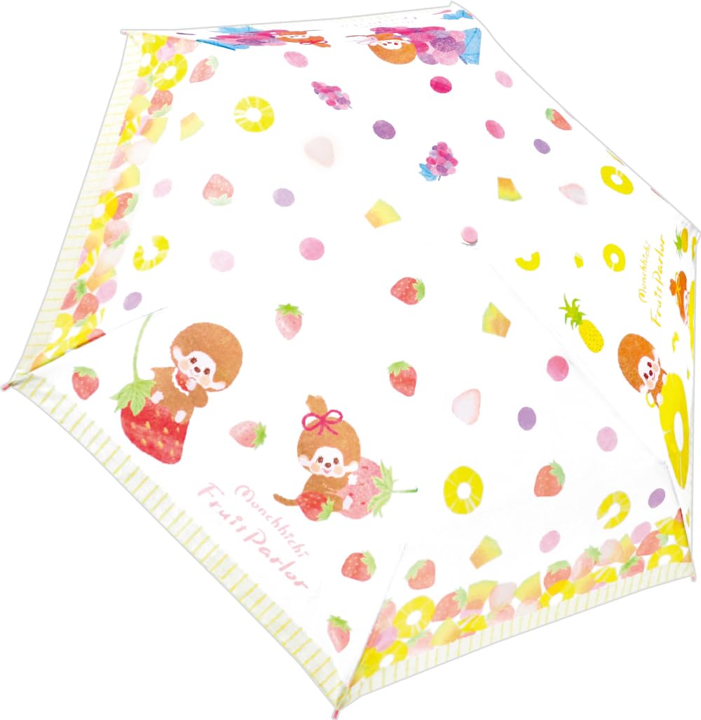 

Зонт складной Monchhichi 53см персонаж милый фрукт ручное открытие